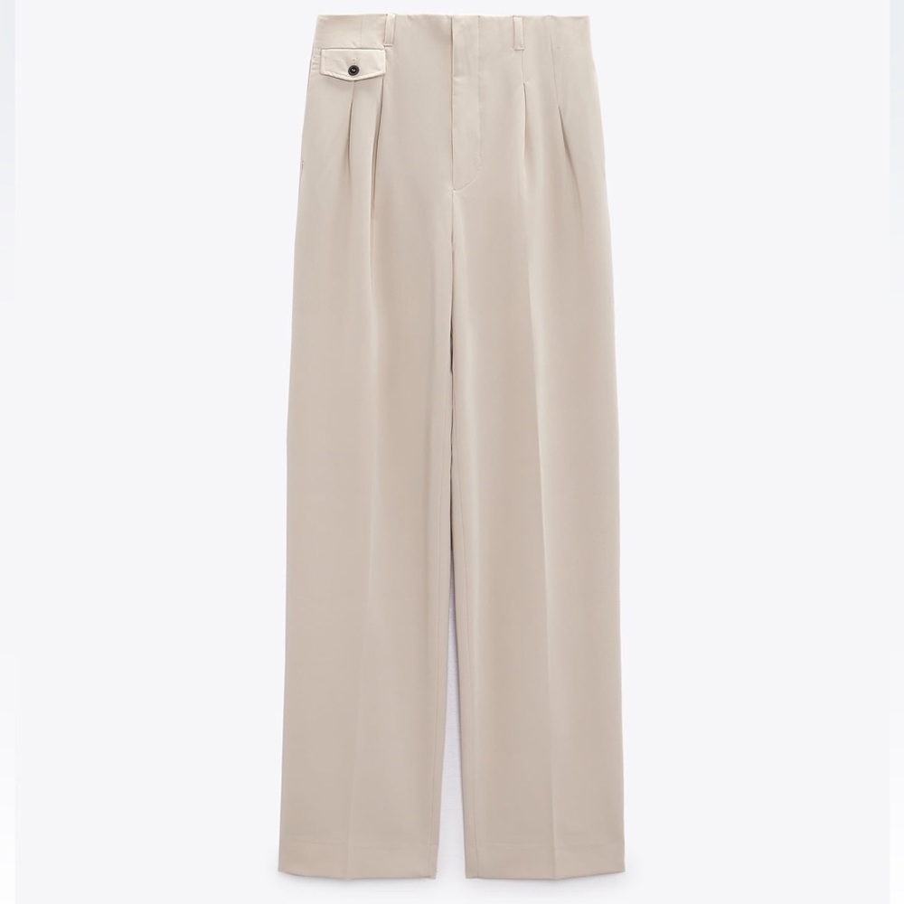 Zara PLEATED MENSWEAR STYLE PANTS